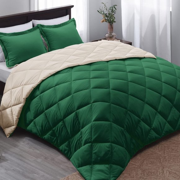 New Queen or King Size Comforter Set -  Reversible Down Alternative - Picture 1 of 5